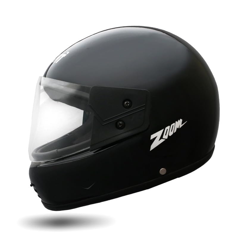 Image of Strong & Durable Stylish Black Helmet Matt Finish Full Face Scooter & Bike Helmet | Scratch Resistance and Silicone Glass Protection Black