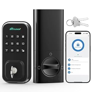 Keyless Entry Door Lock, Smart Lock for Front Door with Digital Keypad, Built-in WiFi Deadbolt, App Remote Control with Easy Installation, Upgraded Battery Life