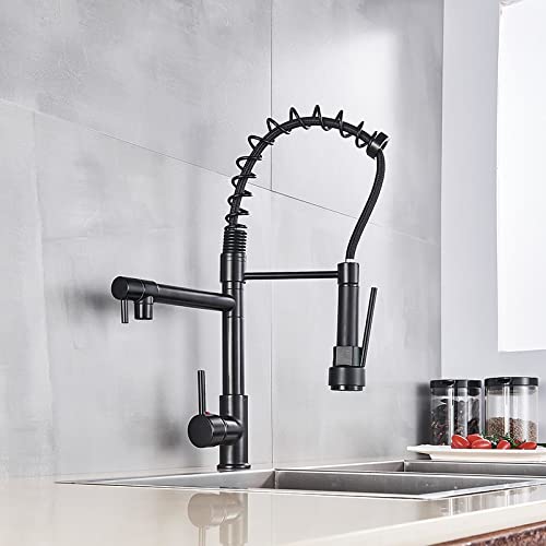 Robinet de cuisine extensible noir pour résoudre le manque de pression et d'espace d'évier - 3