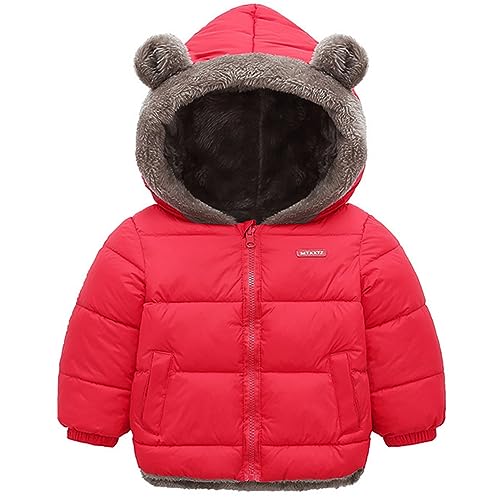 JELEUON Little Girls Boys Winter Warm quilted Jacket Down Puffer Thick Fleece Coat Outwear 120