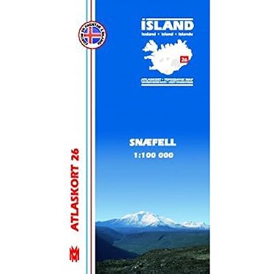 Island Atlaskort 26 Sn&aelig;fell 1:100.000