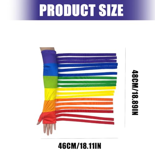 Guantes con flecos multicolor largos para destacar en fiestas sin perder comodidad 3