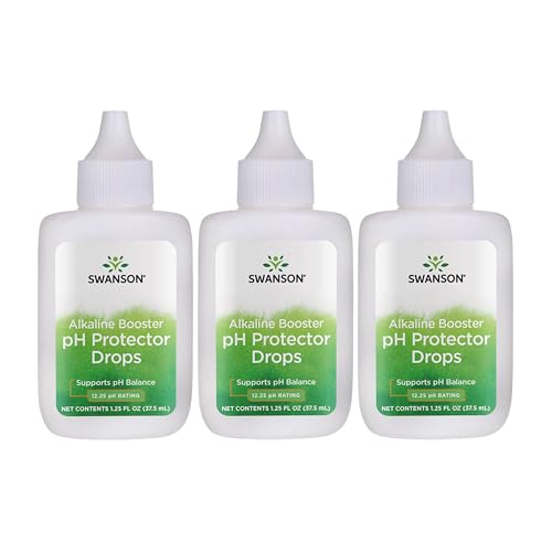 Image of Swanson Alkaline Booster - pH Protector Drops with 12.25 pH Rating - Make Your Own Alkaline Water - Add to Distilled Water to Help Maintain Balance (1.25 Fl Oz) 3 Pack