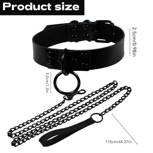 Choker Halsband Damen Schmuck Cage-Halskette Chocker Cage-Halskette Leder KostüM Schwarzes Halsband Damen Schwarz Accessoires Gothic Rib Frauen Steampunk Schwarz Lederhalsband Vampir Collar Women