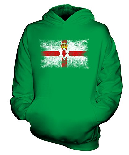 Sweat-shirt Irlande du Nord enfant pull capuche délavé souple et chaud