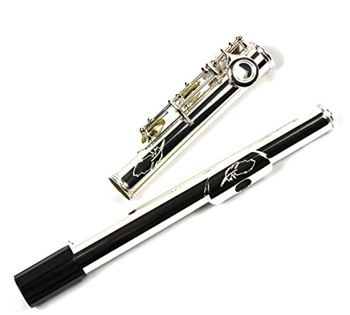 Engraved Design Italian Pads 16 Keys Close Hole  Silver Plated C Flute - Thumbnail 5