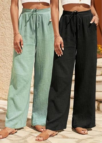 Pantalon en lin anti-transpiration élastique doux pour peau sensible - 2