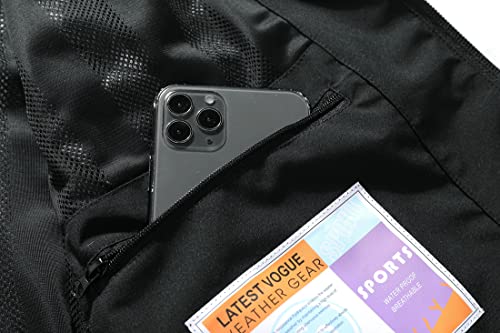 MOERDENG Black Medium Hooded Waterproof Rain Jacket for Women - Image 6