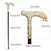 Golden White Wolf Handle Luxury Walking Stick Party Fashion Elegant Walking Stick Decorative Cospaly Cane Knob Crosier 88cm