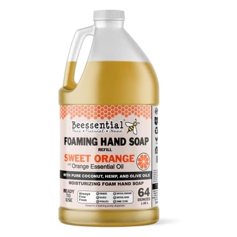 Beessential All Natural Bulk Foaming Hand Soap Refill, 64 oz Orange | Made with Moisturizing Aloe & Honey - Made in the USA Cover