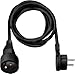 Brennenstuhl Rallonge 3m de câble avec fiche Plate (Utilisation en intérieur) 1161821013 Noir