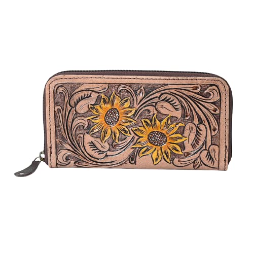 Merbaa Western Adventure Tooled Handmade Bifold Wallet