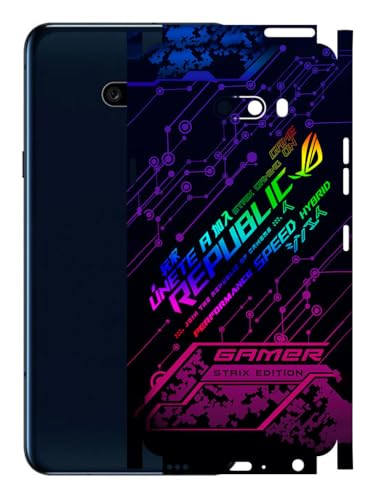 Image of AtOdds - Full Body Back Screen Guard Protector Film - Lamination Wrap Skin Sticker Compatible with LG G8X ThinQ | Scratchproof Matte Finish (Gamer)