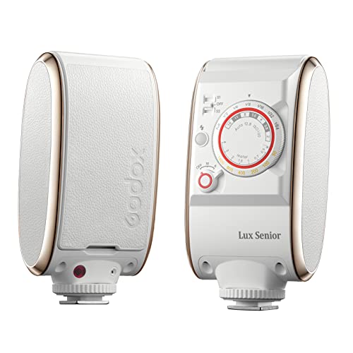 Ficha técnica Godox Lux Senior Retro Cámara Flash GN14 Temperatura de color 6000K Modos de flash automático y manual 1/1-1/64 Potencia de flash 28 mm Distancia focal Reemplazo para cámaras Canon Nikon Sony Fujifilm - Fernando Cortés Ficha técnica Godox Lux Senior Retro Cámara Flash GN14 Temperatura de color 6000K Modos de flash automático y manual 1/1-1/64 Potencia de flash 28 mm Distancia focal Reemplazo para cámaras Canon Nikon Sony Fujifilm - Fernando Cortés