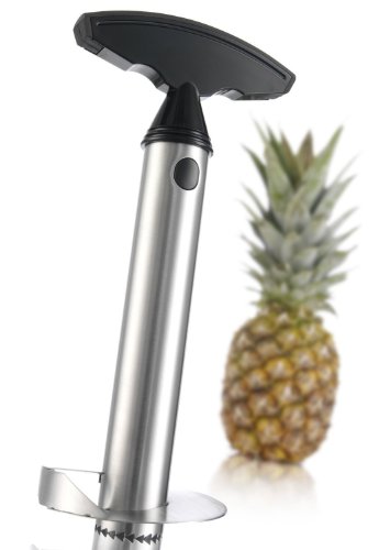 Impeccable Culinary Objects (ICO) ICO 3-en-1 éplucheur, carottier et découpeur pour Ananas en INOX, Metal, Plateado, 2.5 cm