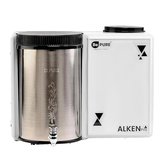 Image of Bepure Alken Pro ISI Mark NF 80 Stainless Steel Tank 9L NF+UV Water Purifier| Nano Filtration Technology| High grade steel tank| Ideal for TDS upto 1200 ppm
