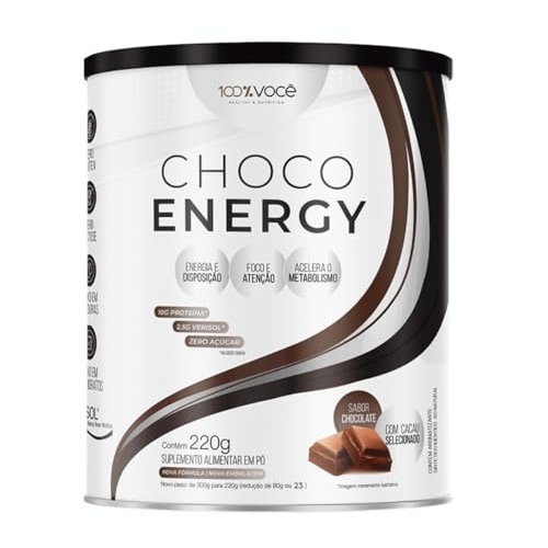 Choco Energy Superfood Sabor Chocolate Lata 220g, 100% Você