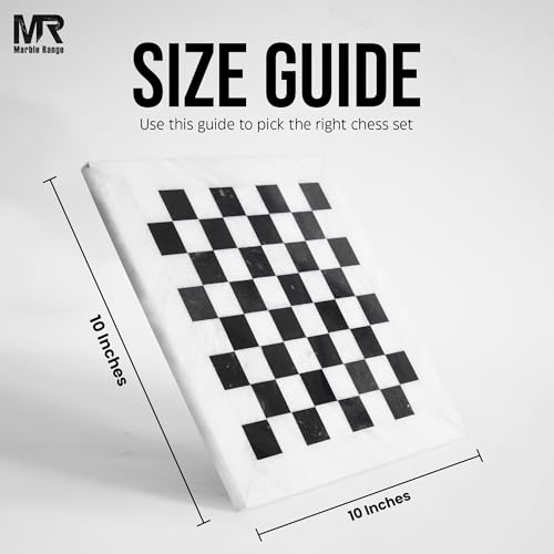 Juego de Ajedrez de Mármol 10" con Caja y Piezas Extras miniatura 7