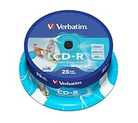 Verbatim CD-R AZO 700 MB - 52-fache Brenngeschwindigkeit - CD-Rohle - Bedruckbar - Kratzschutz - 25 Stück Spindel
