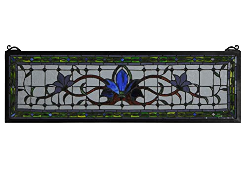 Image of Meyda Tiffany 119445 33 inch W X 10 inch H Fairytale Transom Stained Glass Window