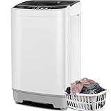 Nictemaw Portable Washing Machine 20Lbs Portable Washer Machine with Drain Pump, 2.8 Cu.ft Compact Washer with 10 Programs 8 Water Levels Small Washing Machine for Apartment, Home, Dorms, Rv