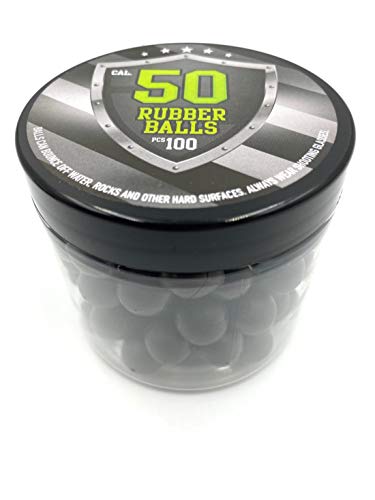100 X Hard Rubber Balls Paintballs Reballs For Marker Pistols Ram Shooting Training Self-Defense In 50 Caliber #TOP1