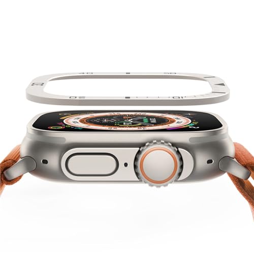 Lunette évidée Apple Watch 49mm PURYN en métal résistant premium - 3