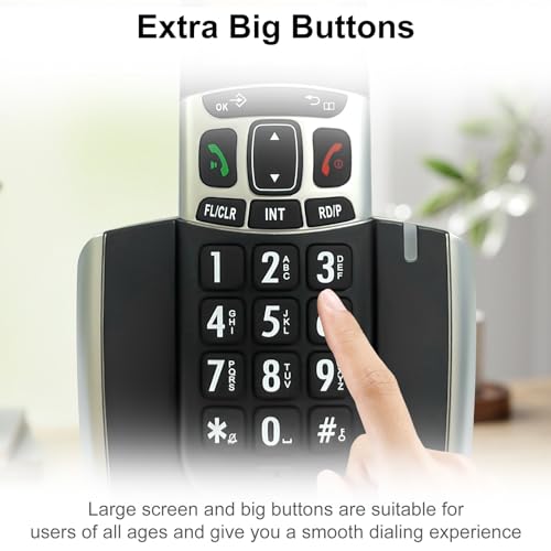 Ornin D1004 Teléfono Inalámbrico con Pantalla LCD Ámbar miniatura 2