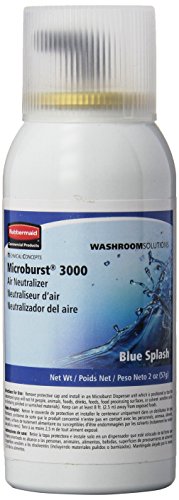Rubbermaid Commercial Refill for Microburst 3000 Automatic Odor Control System, Blue Splash, FG402355