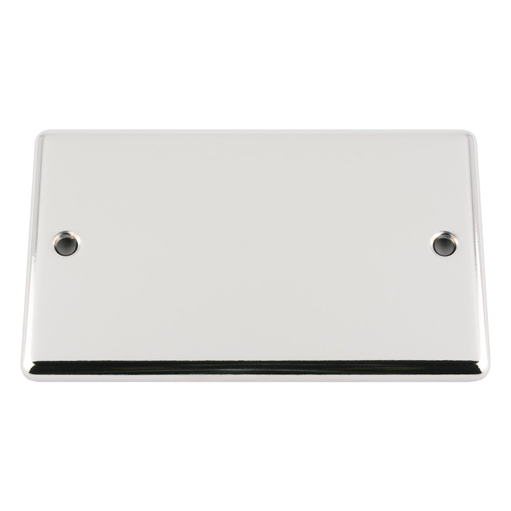 A5 Products Silver Electrical Blanking Plate - Double 2 Gang - Polished Chrome - Classic