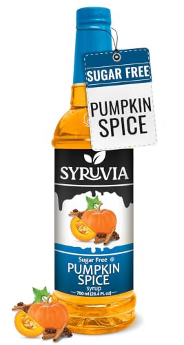 Syruvia Sugar Free Coffee Syrup, Pumpkin Spice Flavored Syrup for
