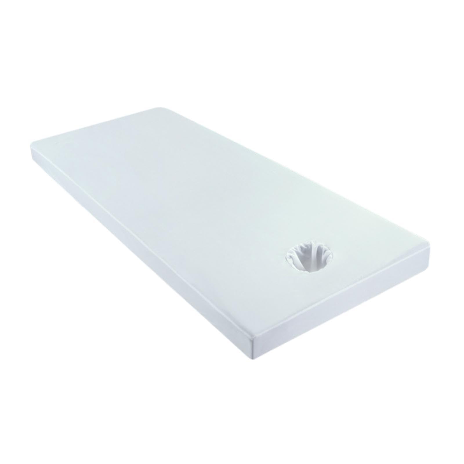 Zambuph Spa Massage Bed Cover Designed With High Resilience Ensuring Tidy Appearance While Protecting Against Dampness Resuable Waterproof Face Hole Fitted, white, 80x190cm
