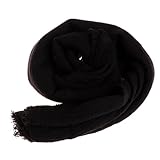 Misright Women Islam Maxi Crinkle Cloud Hijab Scarf Shawl Muslim Long Shawl Stole Wrap (Black)
