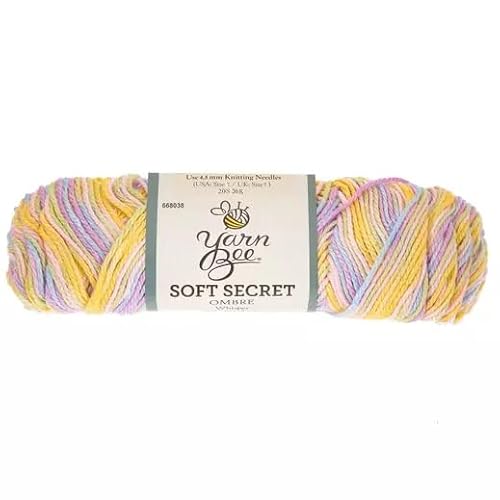 Yarn Bee Medium – Soft Skein – 300 Yards of 100% Acrylic Yarn for Crocheting Blankets, Hats, & More – DIY Handcrafting Accessories