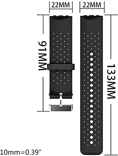Shieranlee Bracelet De Montre De Remplacement En Silicone Souple Compatible Avec Polar Vantage M Bracelet