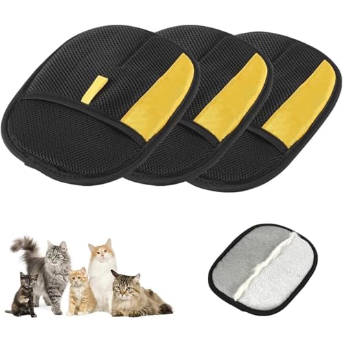 ZVD Gant Anti Poils Animaux Double Face Antistatiques 2026 - pour L'épilation des Poils d'animaux en Douceur, Réutilisables pour Le Nettoyage, Le Peignage sur Canapé, Tapis et Siège Auto (3pcs)
