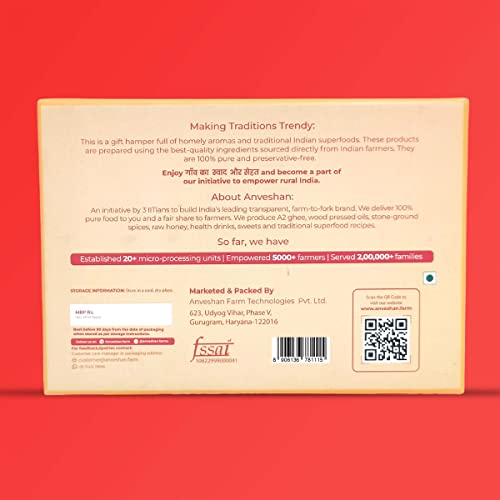Image of Anveshan Sweets Mithai Gift Box Pack of 2 - Dry Fruit Paak Mithai Sweets with Honey | Healthy Sweets and Snacks