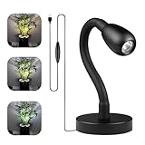 HHTUN 302 Nachtlicht USB DC5V 2700K-6500K Vollfarb Temperatureinstellbar, 6-Ebene Helligkeitsstellung, kein Stanzen, keine Installation, Lichtkörper Position kann frei gedreht werden (Black)