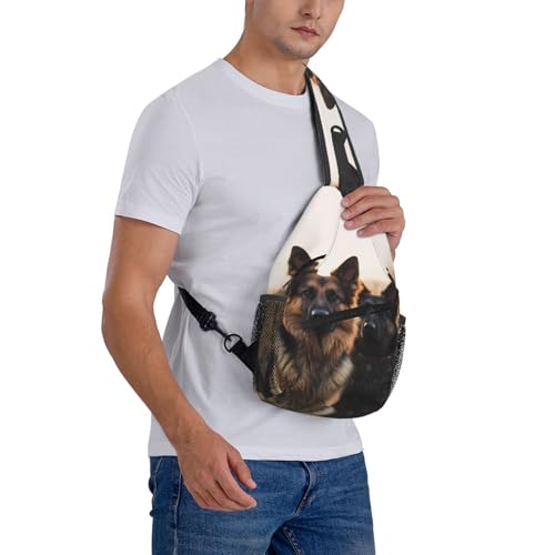 Mochila Sling Crossbody Negro para Senderismo y Uso Diario miniatura 7