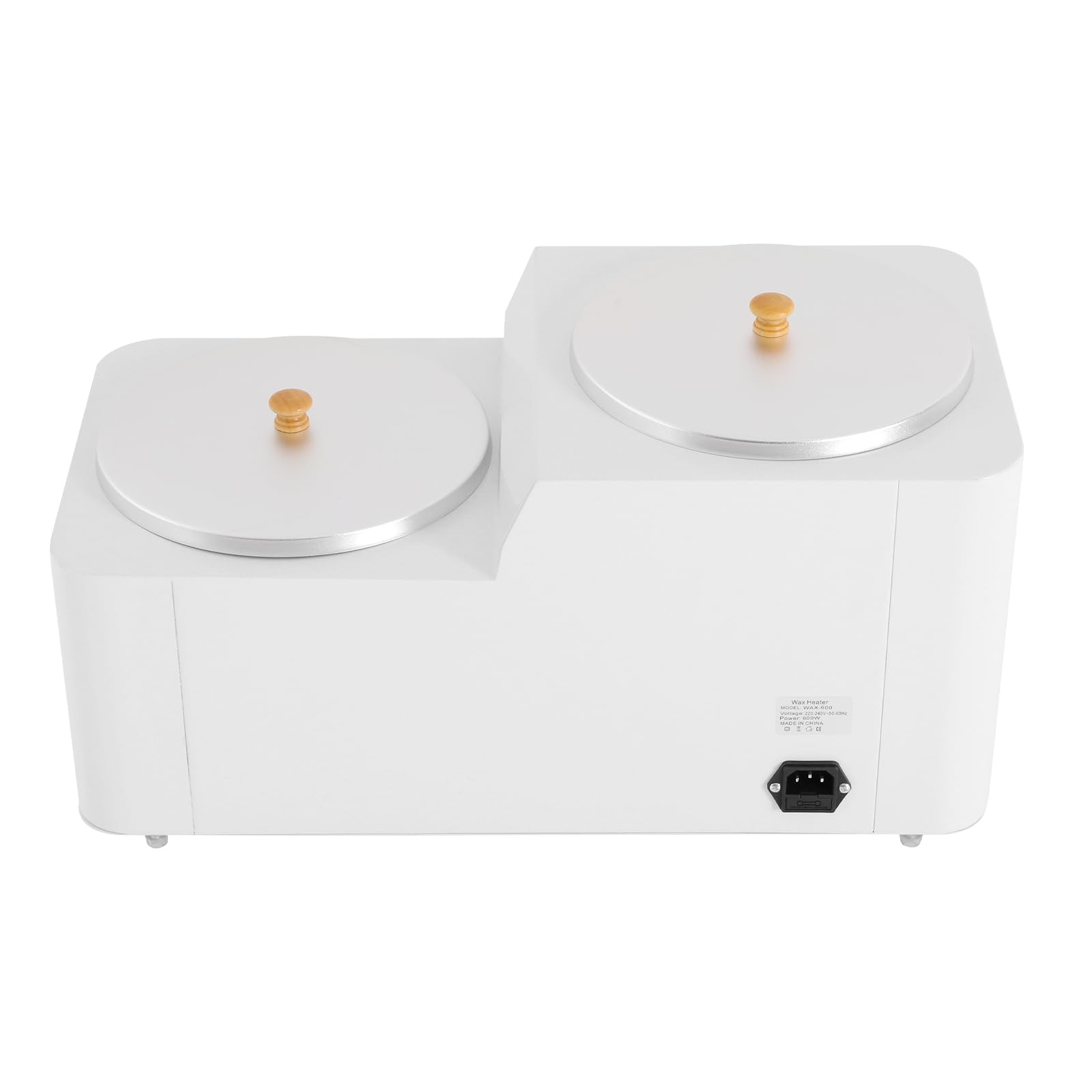 Calentador de cera eléctrico, calentador de cera de doble olla de 600 W, cera depilatoria, calentador de cera caliente de temperatura ajustable para el cuidado de la piel profesional y en casa