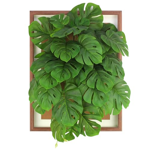 UBOSU Artificial Plants Wall Hanging Decor Monstera 3D Decorative Painting