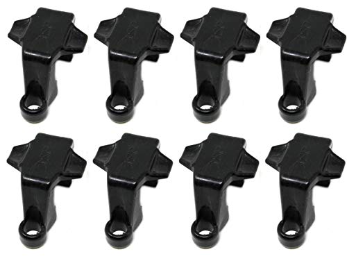 JSP Manufacturing Black Plastic Pontoon Boat Square Rail Fender Adjuster Hanger Clip (8)