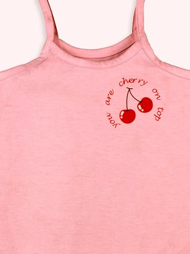 Image of KiddoPanti Girls 100% Cotton Printed Camisoles Tank Top Slips Pack of 3