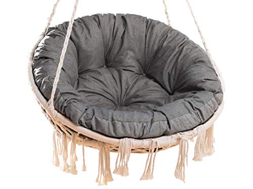 Coussin de Jardin, Coussin Fauteuil Cocon, Coussin Fauteuil Suspendu, Coussin balancelle - 92 x 92 cm - Gris Cover
