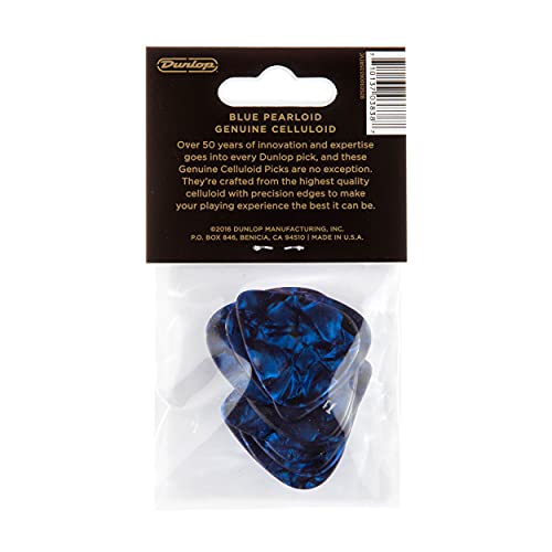 Dunlop 483 Picks GENUINE CELLULOID CLASSIC blue Perloid, Heavy - Les Beatles, Paul McCartney, John Lennon, RIngo Starr, George Harrison Dunlop 483 Picks GENUINE CELLULOID CLASSIC blue Perloid, Heavy – Image 6