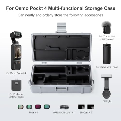Funda para DJI Osmo Pocket 4 carcasa rigida impermeable a prueba de golpes 3