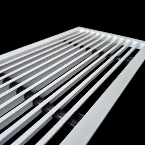 Image of Premium Central air Conditioning Grille- Linear Bar Grilles - Aluminium Powder Coated Grill, Ventilation Grill, Home Grill, ac Jali, Grill for Wall, Sidewall and Ceiling (12 inch * 6 inch)