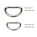 COTOWIN Non Welded Metal D Rings, Pack of 20 (Silver, 1