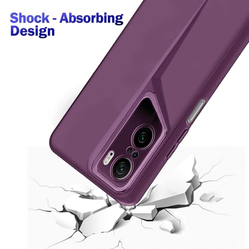 Image of Amazon Brand - Solimo Ultra-Thin Blade Runner Series Matte Finished Camera Protection Soft Back Cover for Xiaomi Mi 11X | Mi 11X Pro | Poco F3 5G - Purple