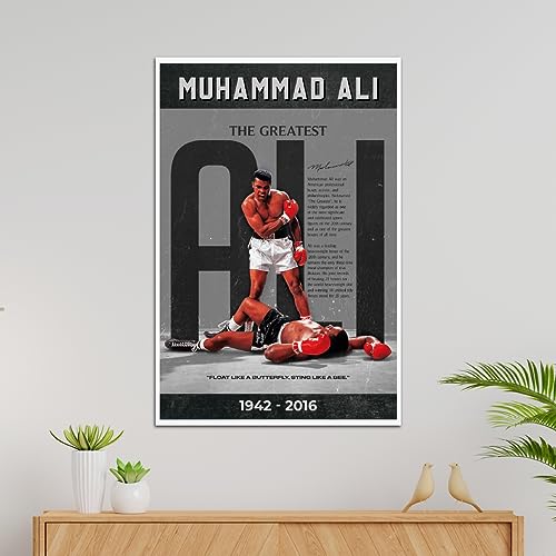 Image of TenorArts Muhammad Ali Poster Boxer Fan Art Print Boxing Wall Poster with Thick 300 GSM Matt Finish Paper (18inches x 12inches)